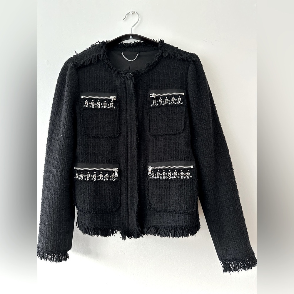Rebecca Minkoff tweed Jacket, black, S